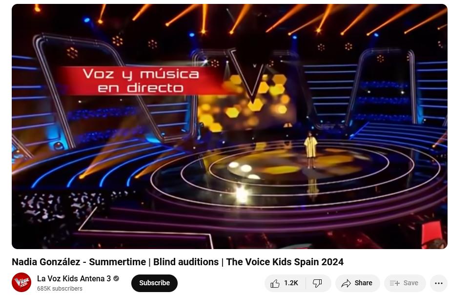 Nadia González logra el “sí quiero” unánime del jurado en La Voz Kids