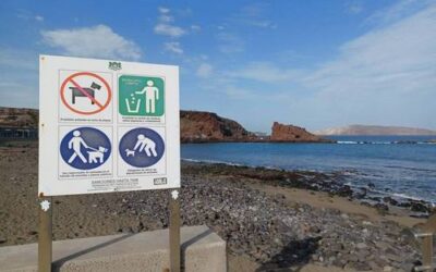 Llamamiento a la responsabilidad en la playa de El Burrero recordando la prohibición de perros en la zona de baño