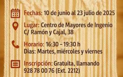 El arte del macramé llega al Centro de Mayores de Ingenio