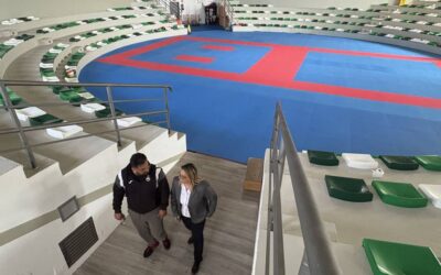Obras de renovación de la fontanería en el Terrero de Lucha de Carrizal