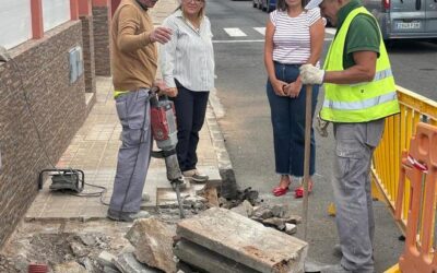 Rebajes de aceras para mejorar la accesibilidad en la Villa de Ingenio