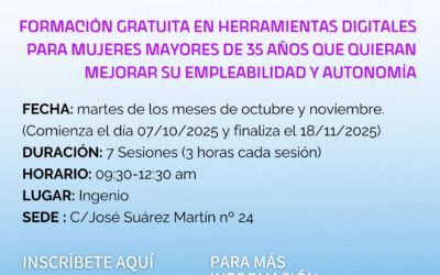 El proyecto «Digitaliza tu Brecha» llega a la Villa de Ingenio para reducir la brecha digital en mujeres mayores de 35 años