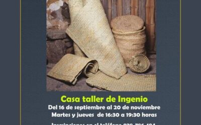 La cestería de palma y la tejeduría llegan a la Casa Taller de la AC Coros y Danzas de Ingenio