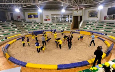 La lucha canaria acerca culturas en un encuentro educativo europeo en la Villa de Ingenio