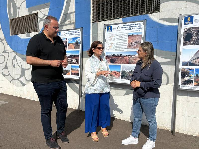 El Cabildo regenera el entorno del Campo de Fútbol Pancho Ramírez de El Carrizal y crea un nuevo espacio sostenible y accesible