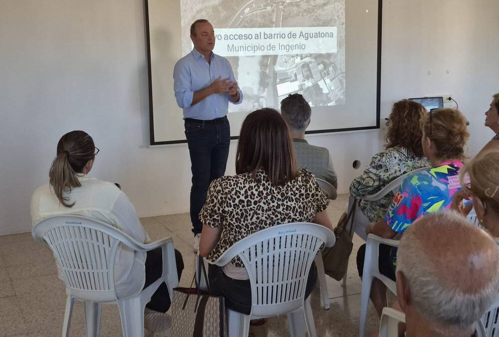 Obras Públicas planifica un nuevo acceso más seguro y cómodo al barrio de Aguatona desde la GC-100, en Ingenio