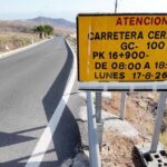 El Cabildo cierra el lunes la carretera entre Cuatro Puertas y Aguatona para retirar rocas inestables sobre la vía