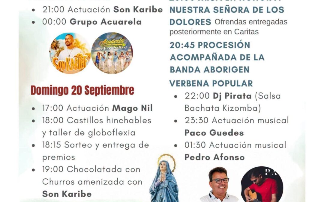 El barrio de El Santísimo celebra esta semana sus fiestas en honor a Nuestra Señora de los Dolores
