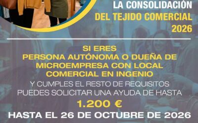 Publicada la nueva convocatoria de ayudas para la consolidación del tejido comercial